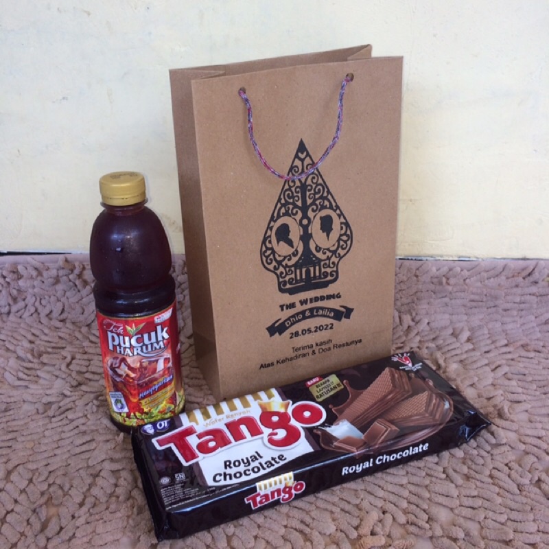 

PAPER BAG FREE SABLON ukuran 15x8x25