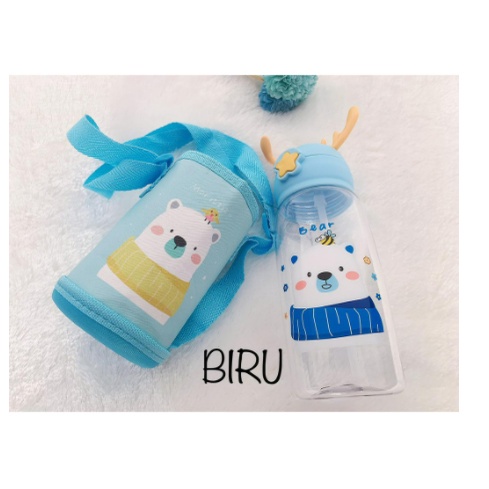 Botol Minum Anak 600ml Tanduk Rusa Pouch ( SARUNG ) | Botol BPA Free