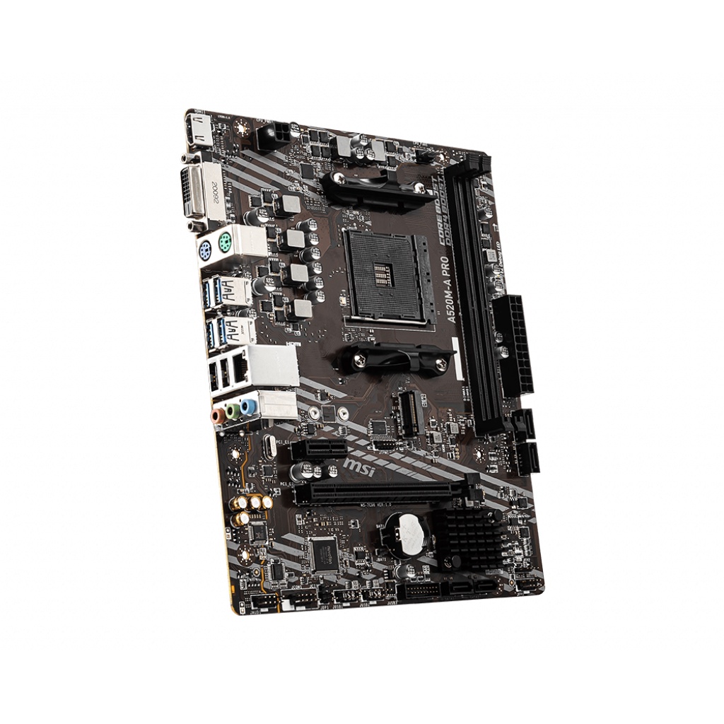 MSI A520M-A PRO AMD AM4, A520, DDR4 Motherboard