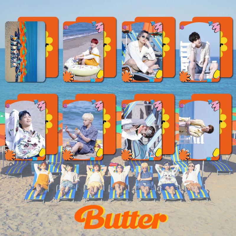 55pcs / set Kartu Foto KPOP BTS Butter Lomo