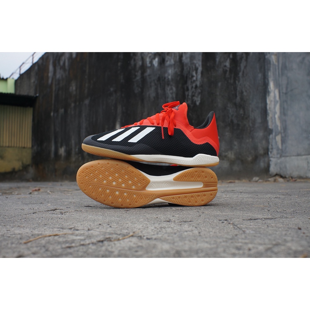 Sepatu Futsal Adidas X Tango 18.3 IN Black Red Original