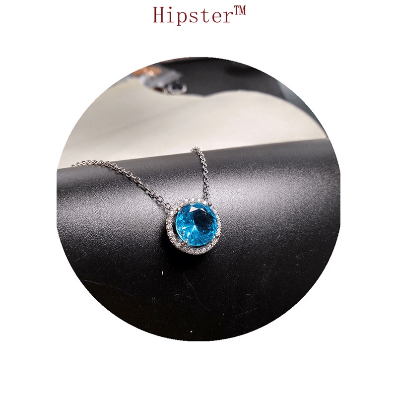 Affordable Luxury Fashion Inlaid round Fully-Jeweled Crystal Pendant Necklace