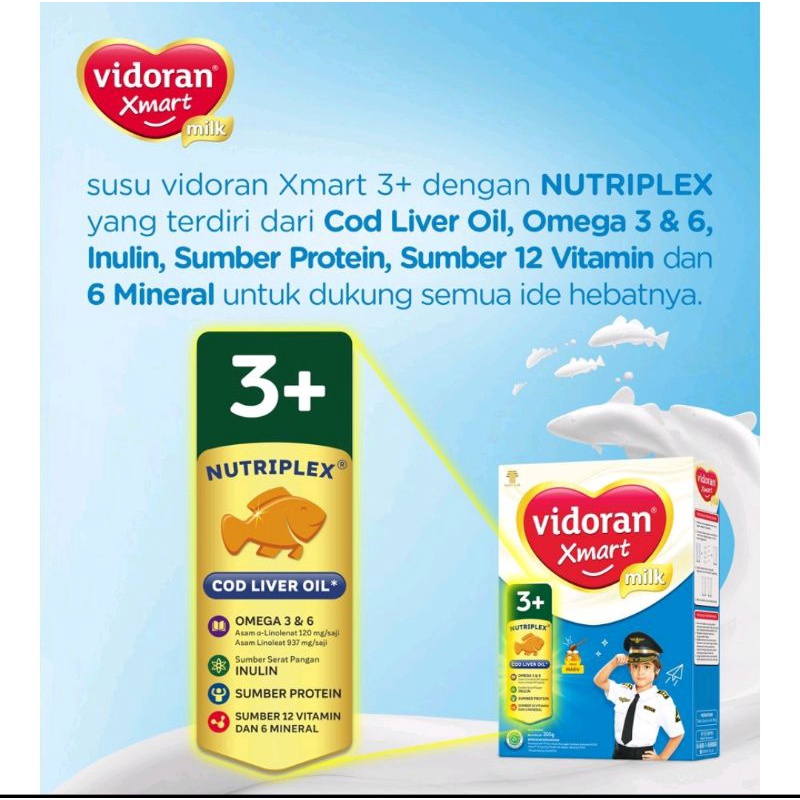 Vidoran Xmart 3+ Vanila/Madu 725g