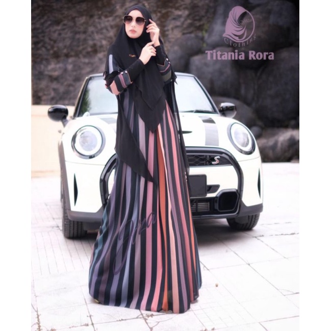 [JOZA CLOTHING] READY GAMIS SYARI TERBARU / DRESS SET PRINTING " TITANIA " BY JOZA CLOTHING