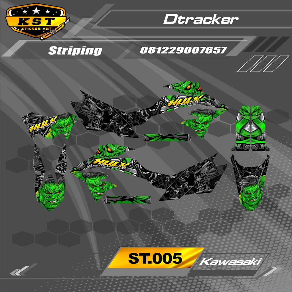 Striping Dtracker - Sticker Striping Kawasaki Dtracker. ST 005