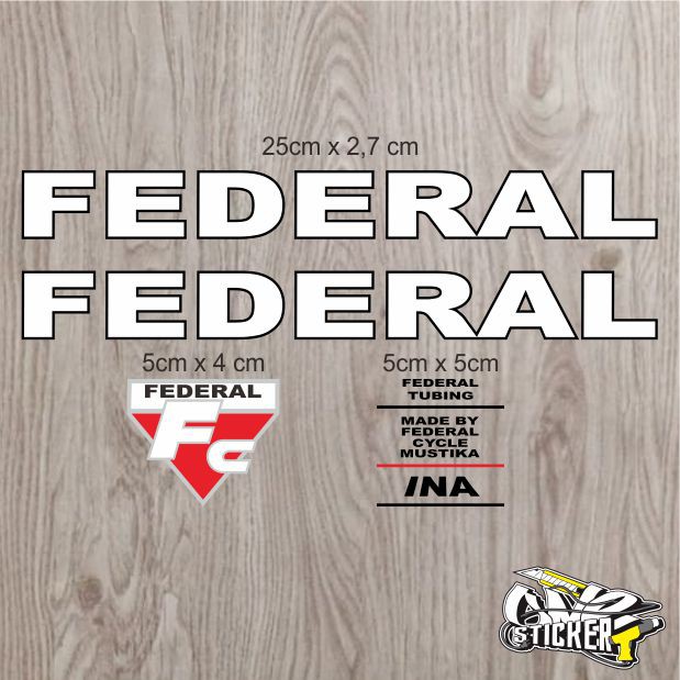 frame sepeda  federal cutting sticker