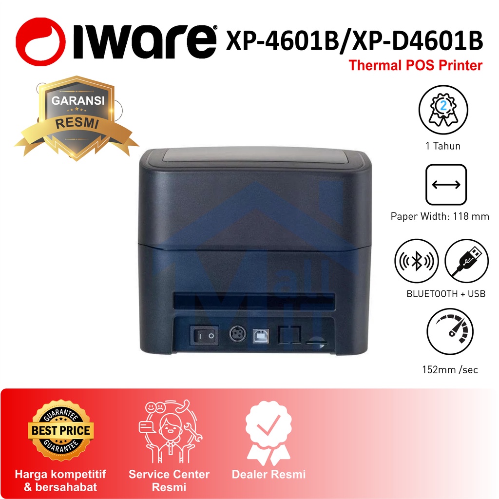 ( Bisa Cod) Printer Label IWARE Thermal Xprinter XP4601 XP-D4601 XP-4601 XP-D4601B