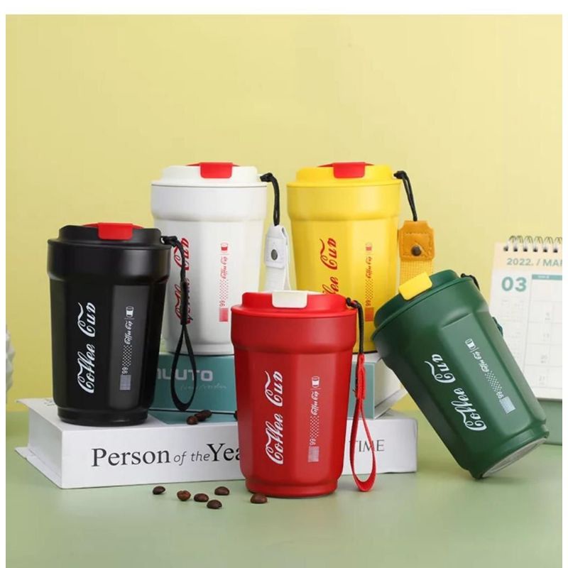 Coffee Cup Silicone Travel Size 390ml / Gelas Minum Tumbler Cocacola