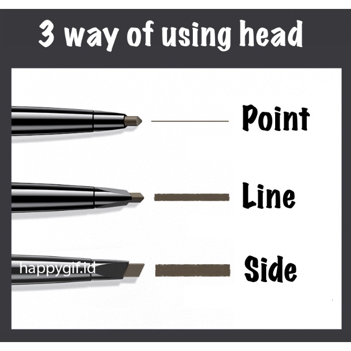 LAMEILA Pensil Alis Gold Pink Eyebrow Geometry Colors Double Heads Eyebrows LA143