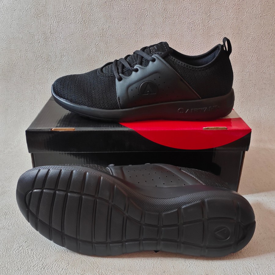 SEPATU SLIP ON PRIA AIRWALK LAMIRO HITAM BLACK ORIGINAL 100% SEKOLAH KERJA CASUAL