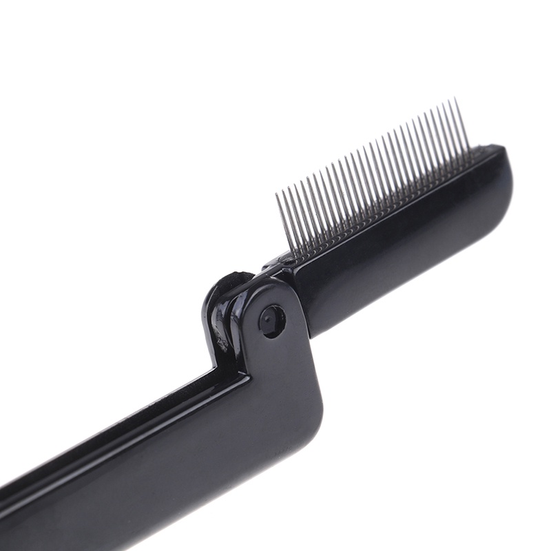 Sisir Bulu Mata Lipat Bahan metal Warna Hitam