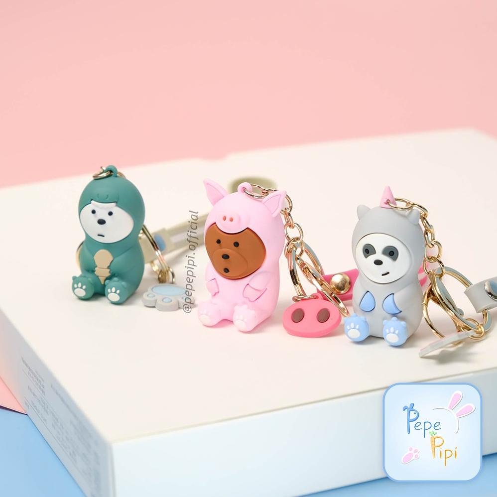 Gantungan Kunci Wbb/We Bare Bear Kostum Ganci Tas Keychain