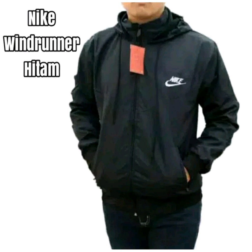 Jaket Running Parasut, sauna suit, Jaket Windrunner Navy