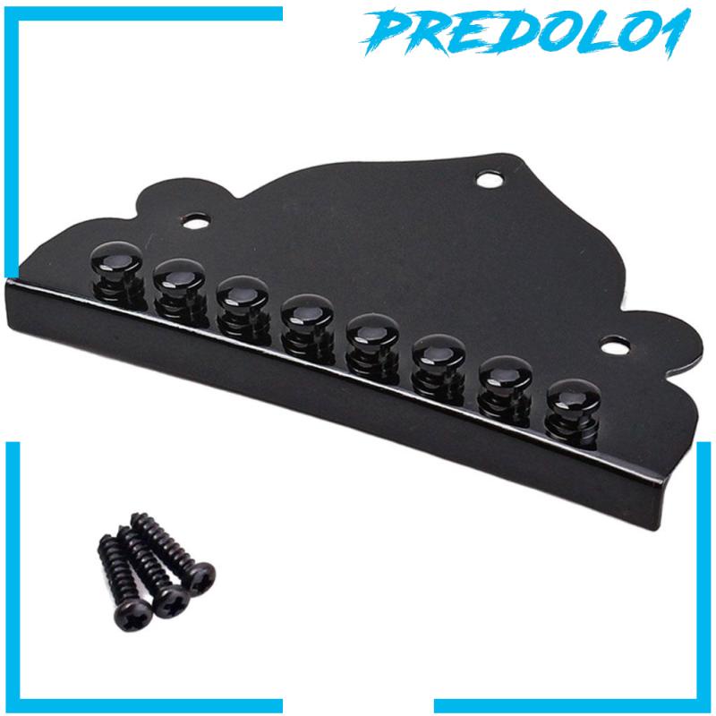 [PREDOLO1] Black Mandolin Tailpiece with Screws 71x42mm Triangle for 8 String Mandolin