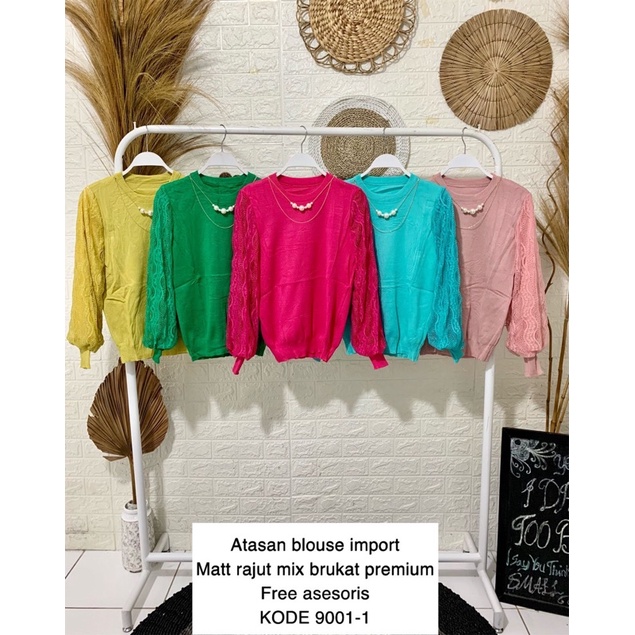 ( TERMURAH ) ATASAN RAJUT IMPORT RENDA DEPAN CANTIK