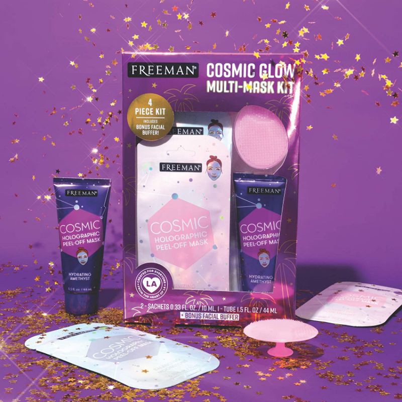 Freeman Beauty Cosmic Glow Face Mask Gift Set for Skin Care, Set of 4