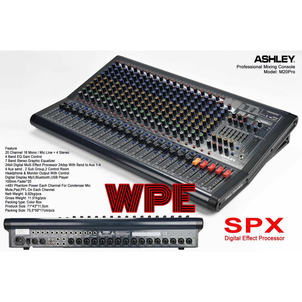 mixer audio ashley m20pro original m20 pro