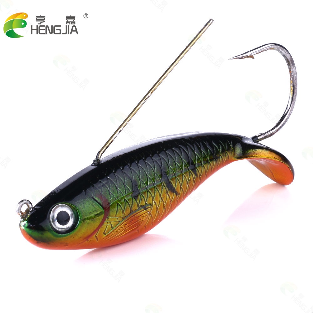 Hengjia 5pcs / Lot Umpan Pancing Tiruan Bentuk Ikan Vib 8.5cm / 21g Dengan Kail Tunggal