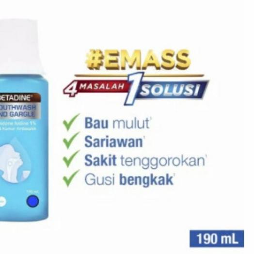 ▼ betadine kumur 190ml betadine mouthwash & gargel ➭