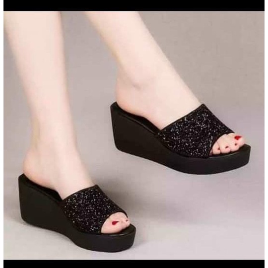 SANDAL SPONS WEDGES TERBARU WANITA