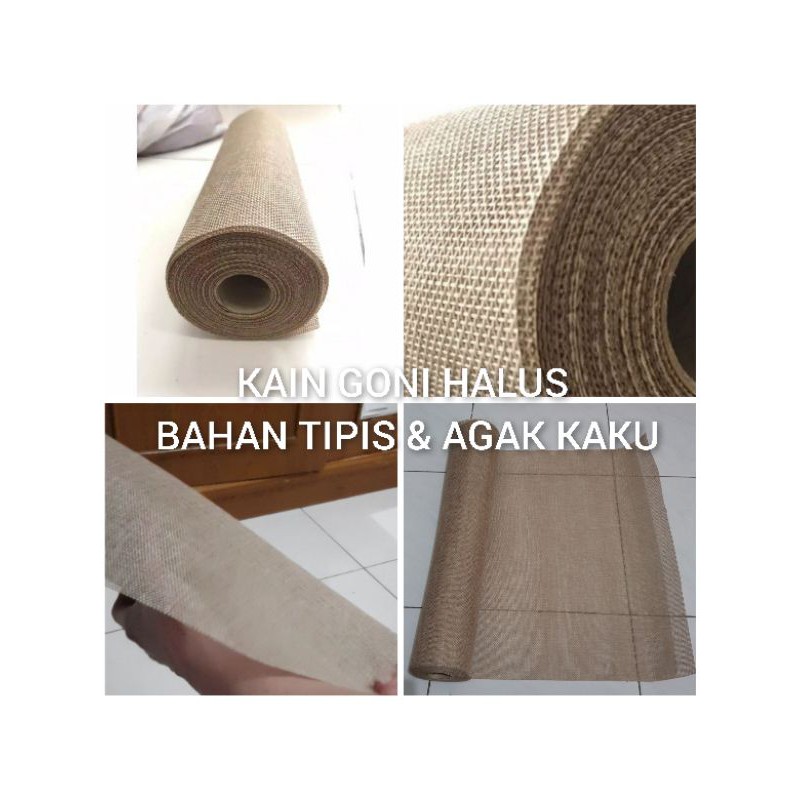 10 YARD - L48cm | KARUNG GONI  BURLAP KAIN GONI COKLAT | BAHAN MAHAR &amp; CRAFT