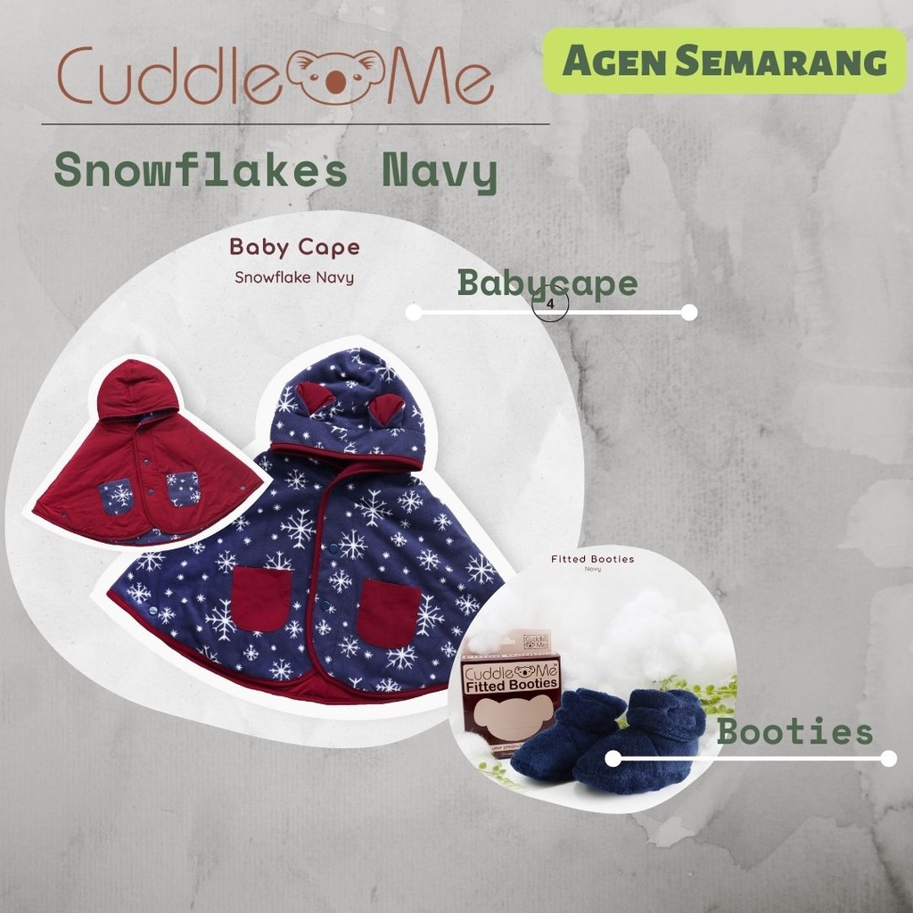 Cuddleme Babycape Dan Booties Jaket Bayi Newborn Bolak Balik SNI Nyaman BERGARANSI