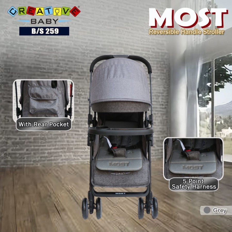 Stroller Creative Baby Most 259 Reversible Handle Kereta Bayi Creative Bisa Dua Arah