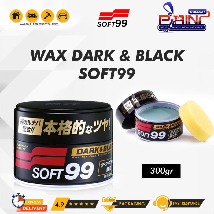 Wax Dark &amp; Black Wax 300g Soft99 Hitam Original Japan