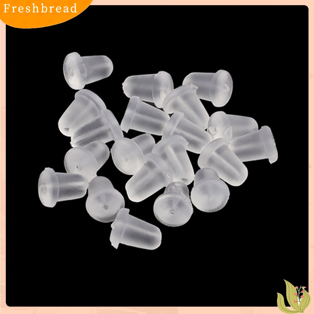 Terlaris 100Pcs Clear Soft Plastic Earring Findings Back Stoppers Earnuts Safe Tool