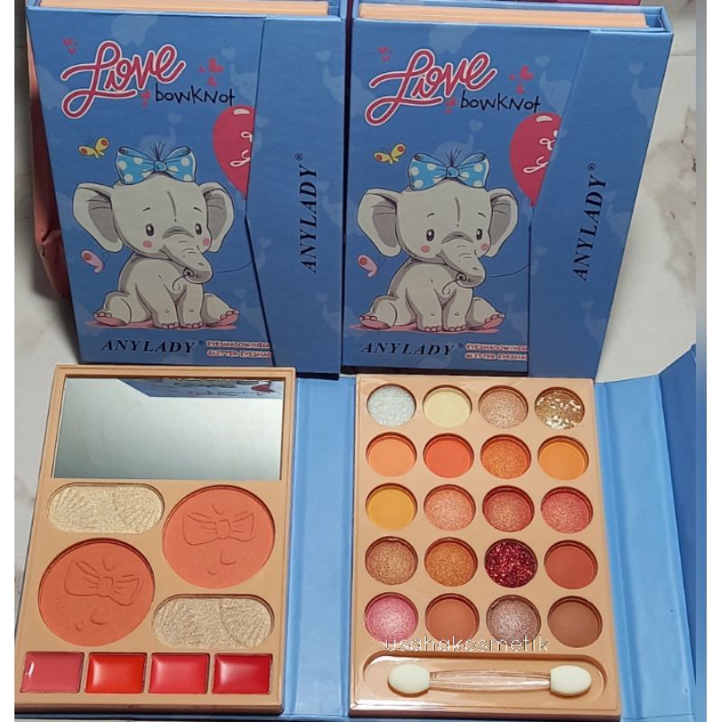 PROMO BESAR EYESHADOW MAKEUP PALETT E 5IN1 ANYLADY MERY CHRISTMAS NO.8601X