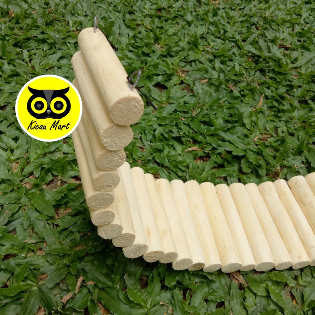 JEMBATAN HAMSTER KAYU FLEKSIBEL MAINAN AYUNAN HAMSTER SUGAR GLIDER SG BURUNG IGUANA 60 X 10CM JMS60