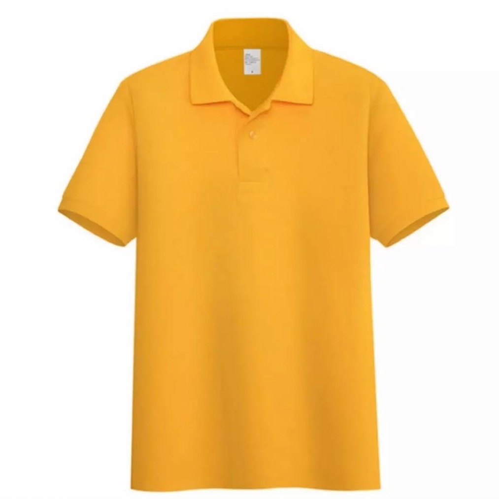Kaos kerah pria polos Kuning Gold polo shirt | kaos kerah polo seragam polos | poloshirt polos
