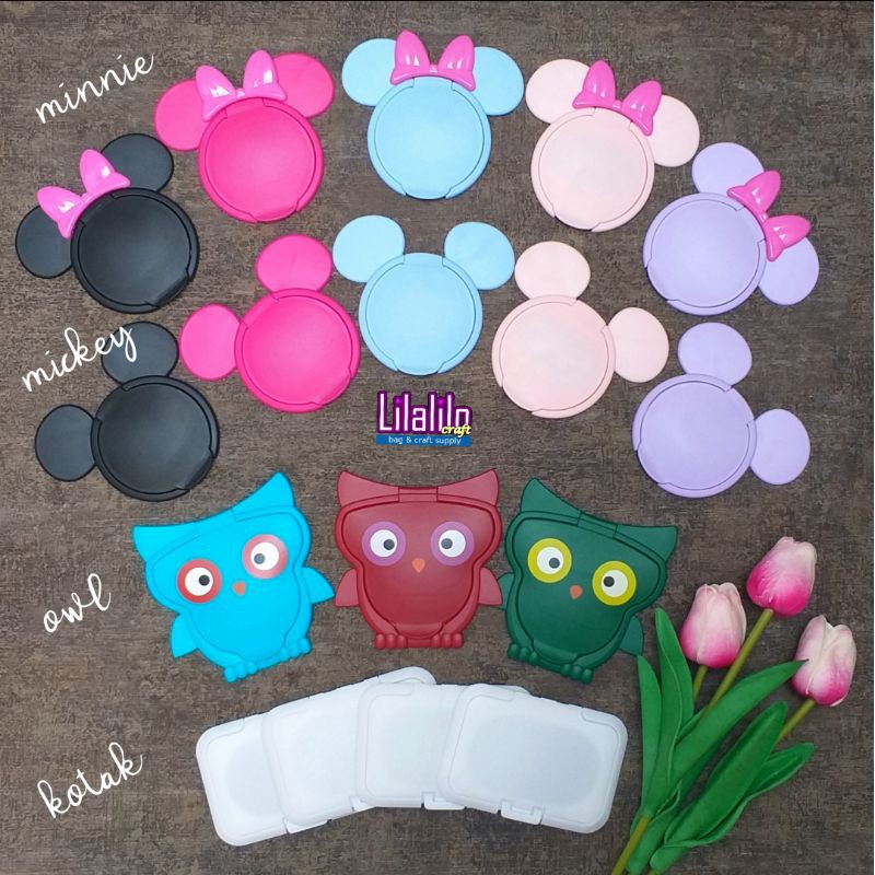 FLAP TISSUE / TUTUP TISSUE BASAH MICKEY MINNIE OWL KOTAK