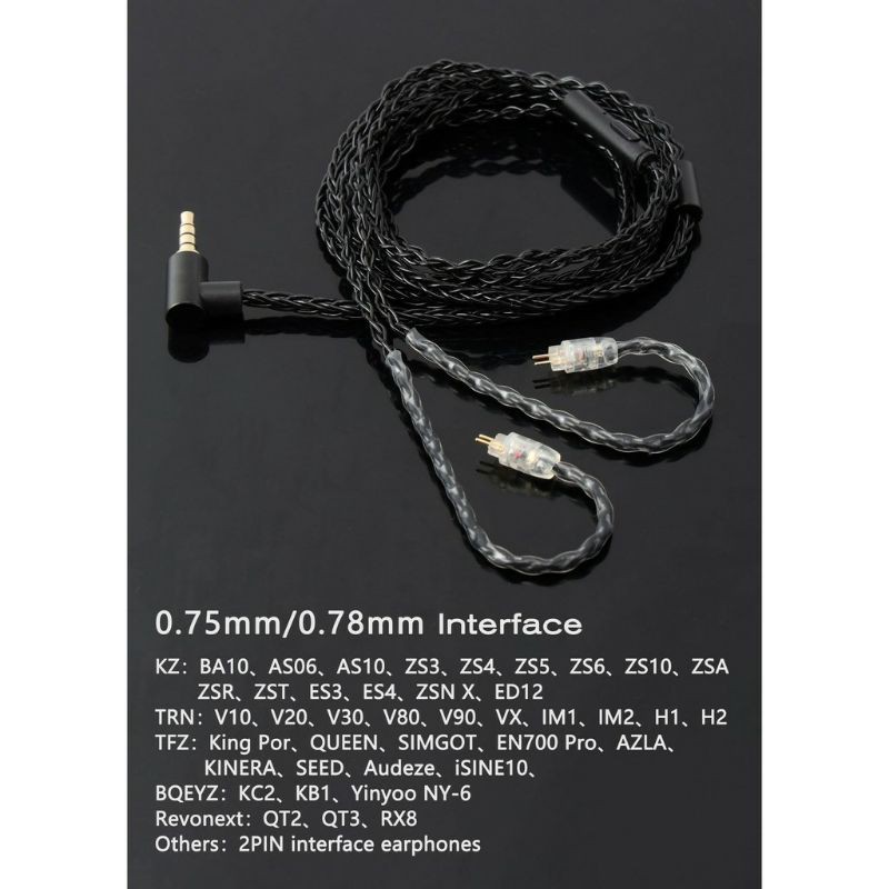 JCALLY JC08S WITH MIC UPGRADE CABLE 8 CORE L PLUG KABEL