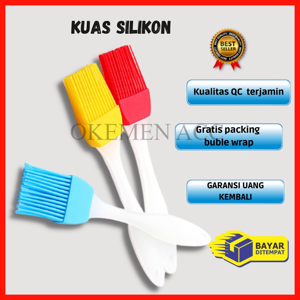 Kuas Silikon - Kue Cake Mentega BBQ Sikat Roti - Barbeque Food Brush / kuas kue silikon / kuas kuas 
