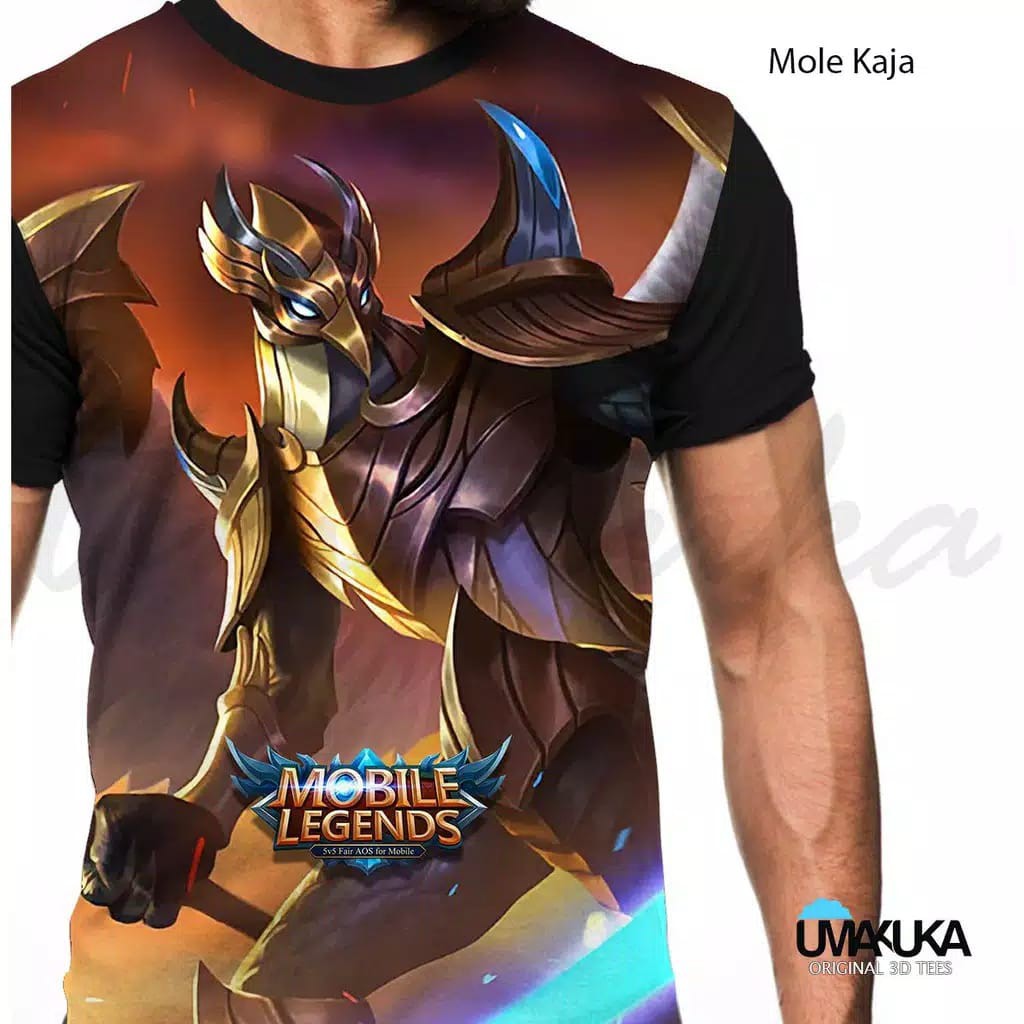 baju tshirt kaos 3d fullprinting mobile legend kaja nana fannny alucard evos original keren & murah