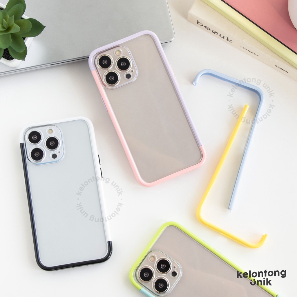 (Seri 2) For iPhone - Two Tone Bumper Puzzle Case