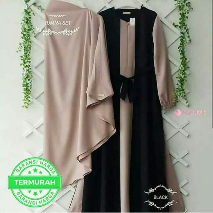 YUMNA SYAR'I - GAMIS SET SYARII / BAJU GAUN MUSLIM/DRESS HIJAB MODERN