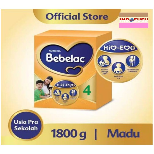 

Bebelac 4 Vanila / Madu Susu Pertumbuhan Bubuk 1800 gr