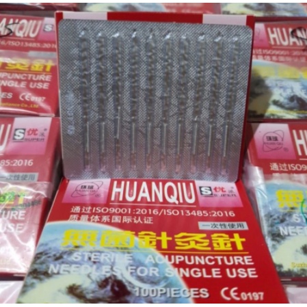 Akupuntur HUANQIU Tanpa Pentol - 1 Box isi 100 Pcs