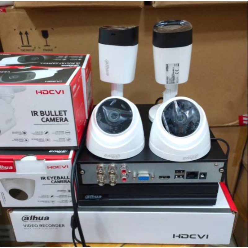 Paket CCTV DAHUA 4 Channel Kamera Full HD 2MP Komplit Lengkap