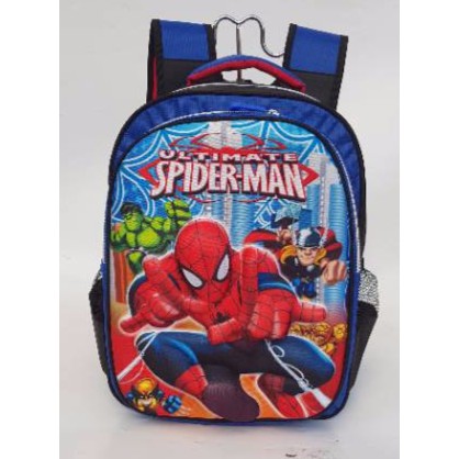 FREE ONGKIR Tas Anak Sekolah Ransel SD Import Spiderman Laba Laba Timbul