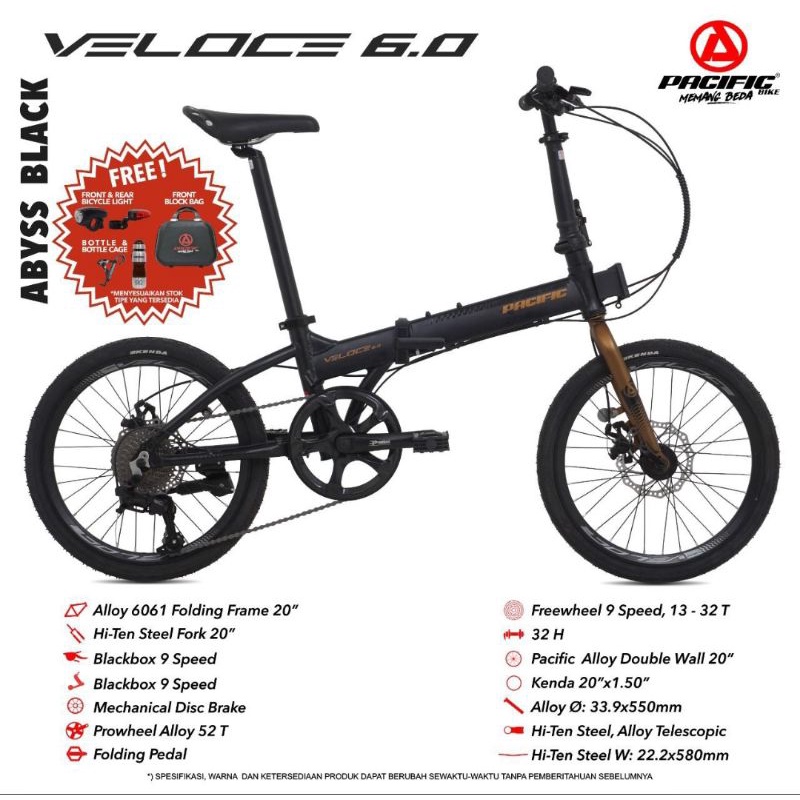 Sepeda Lipat Pacific VELOCE 6.0 20 Inch