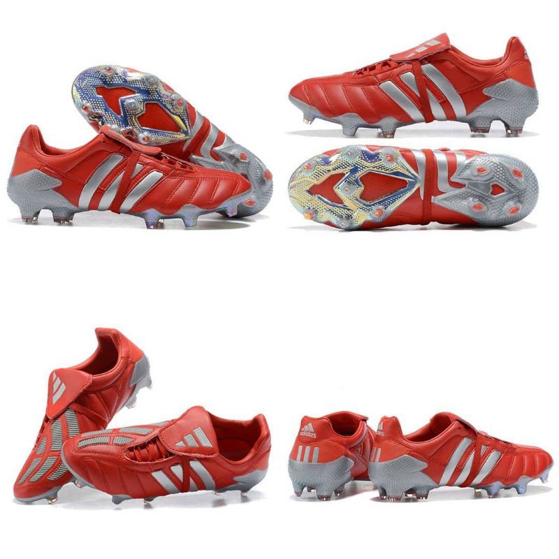 SEPATU MURAH ORIGINAL TERBARU Adidas Predator Mania Tormentor Red Silver Metallic Soccer