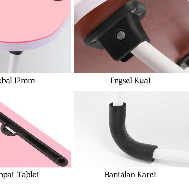 ♢ Greenland Meja Belajar Anak Free Laci Meja Laptop Meja Lipat Polos Portable Serbaguna Anti Air HML