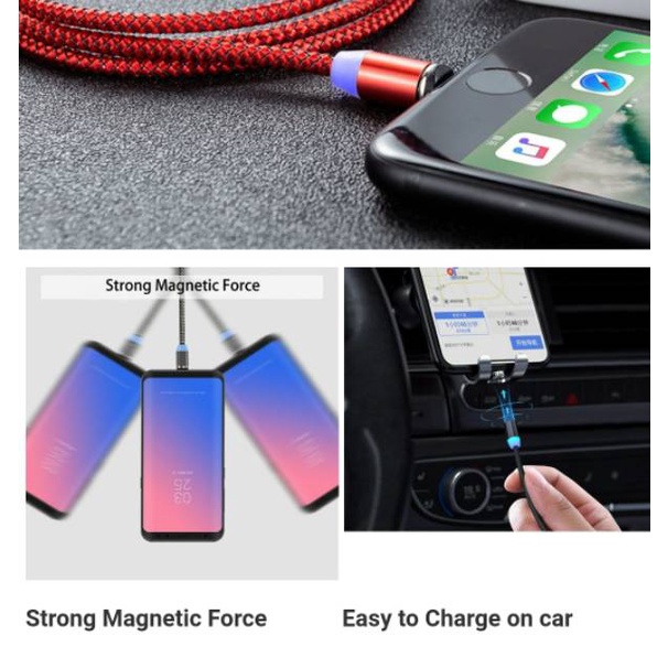 kabel casan magnet micro USB type C iphone kabel magnetic charging cable