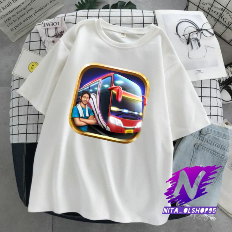 bus simulator baju kaos anak dan dewasa bus simulator