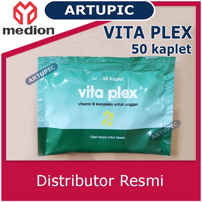 Vita Plex SACHET isi 50 Kaplet vitamin B kompleks Vitaplex unggas daya tahan tubuh ayam