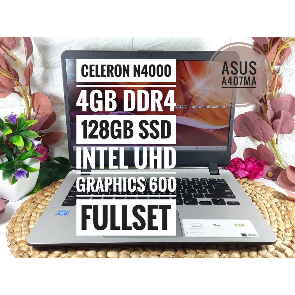 LAPTOP ASUS A407M SSD SECOND MURAH