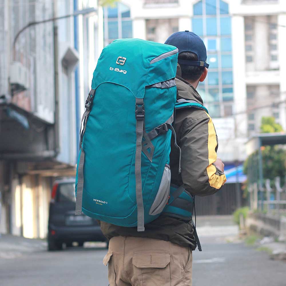 Tas Punggung Carier 50 Liter B-Bag Ransel Gunung Hiking Backpack Outdoor Keril Marun Biru